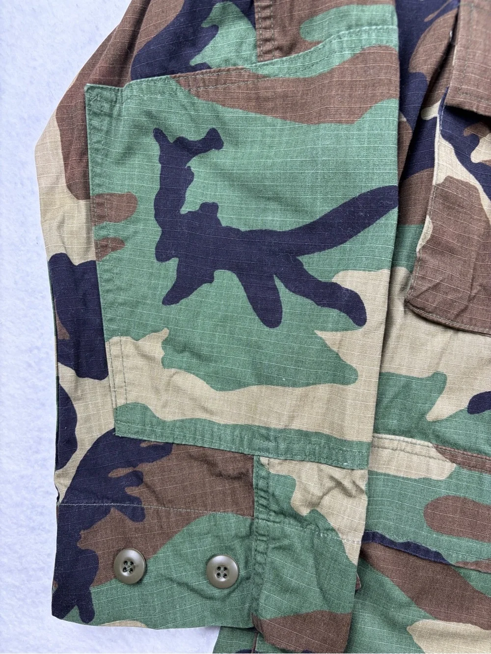 U.S. Army Woodland Camo Field Jacket - Green, Brown, Black, Tan‎